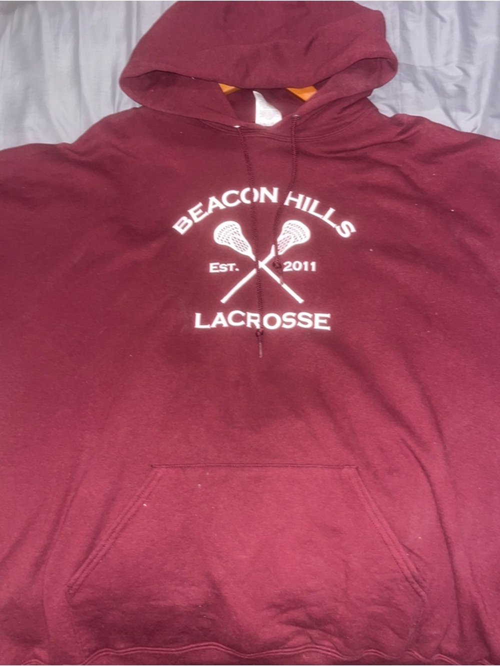 Beacon Hills Lacrosse Maroon Hoodie